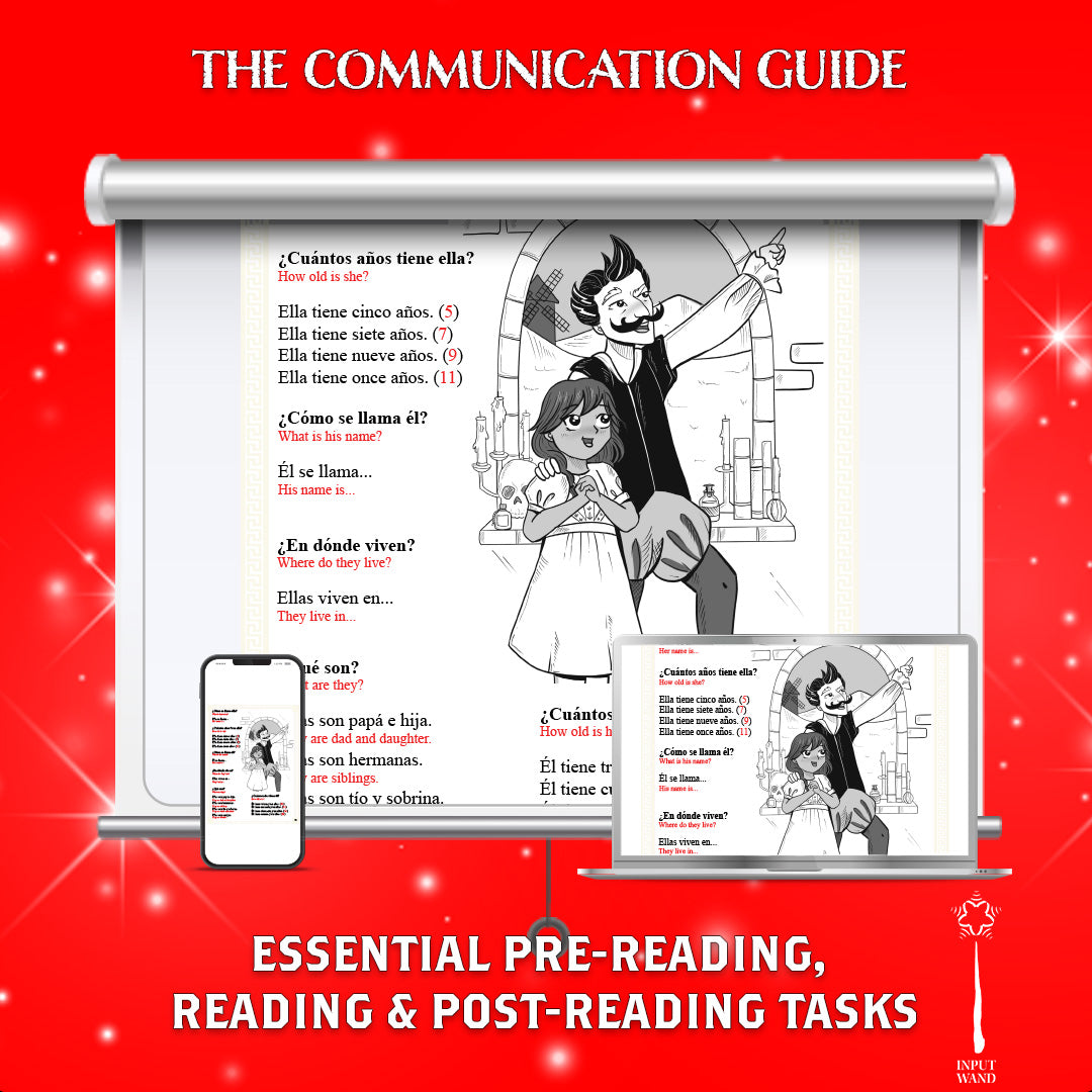 Your FREE Copy of Communication Guide: Quijote y Yo: A Nosotras No Nos Gusta Nada, Book One in the Novice Low "Aventuras" Septology