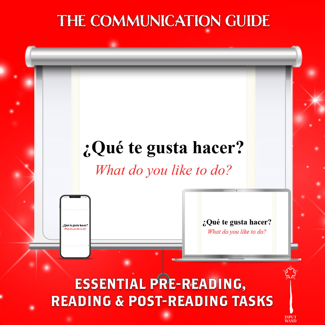 Your FREE Copy of Communication Guide: Quijote y Yo: Tenemos Muchos Problemas, Book Six in the Novice Low "Aventuras" Septology