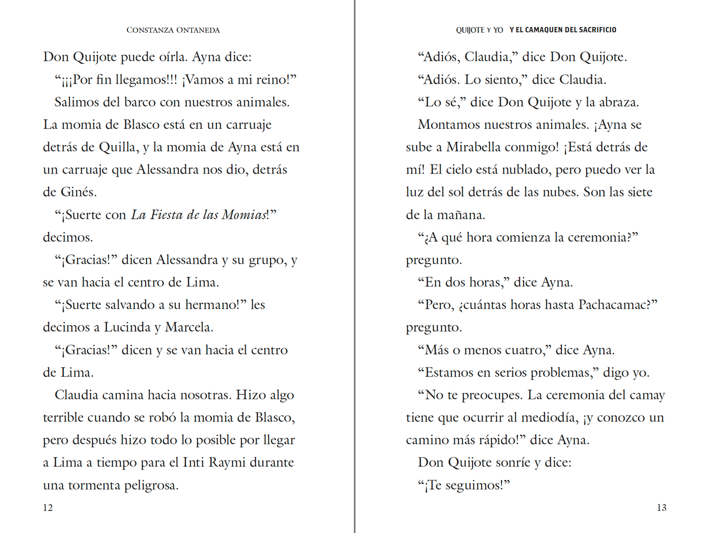 Ebook: Quijote y Yo: Y El Camaquen del Sacrificio, Book Three in the Novice High "Camaquen" Trilogy