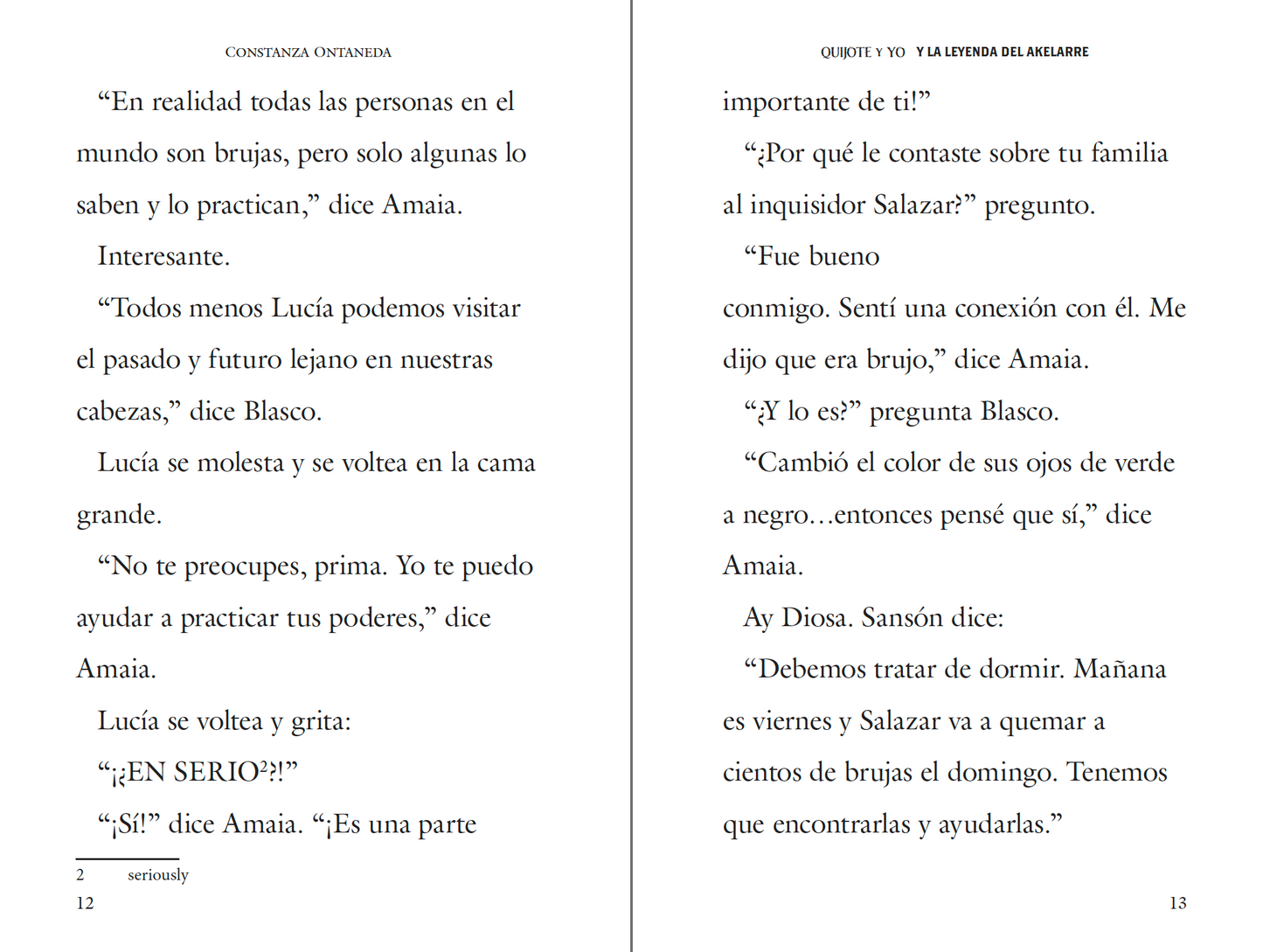Paperback: Quijote y Yo: Y La Leyenda del Akelarre, Book Two in the Novice Mid "Brujas" Trilogy