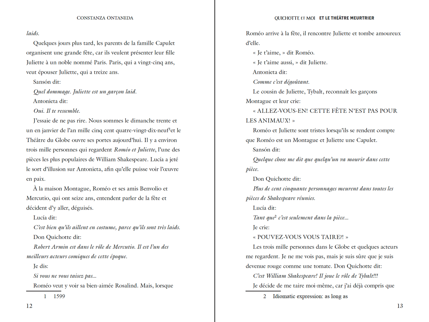 Ebook: Quichotte et Moi: Et Le Théâtre Meurtrier, Book Three in the Intermediate Mid "Meurtrières" Trilogy