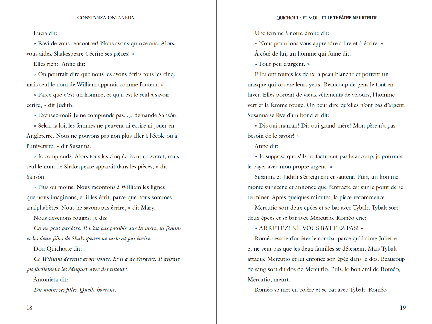 Ebook: Quichotte et Moi: Et Le Théâtre Meurtrier, Book Three in the Intermediate Mid "Meurtrières" Trilogy