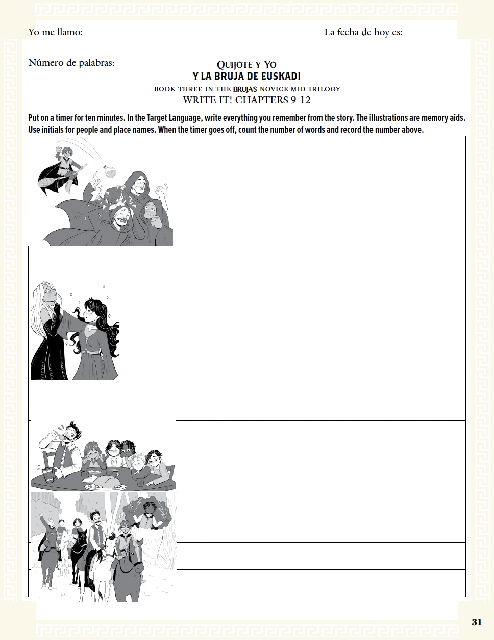 Communication Guide: Quijote y Yo: Y La Bruja de Euskadi, Book Three in the Novice Mid "Brujas" Trilogy