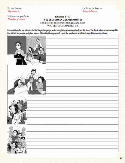 Communication Guide: Quijote y Yo: Y El Secreto en Zugarramurdi, Book One in the Novice Mid "Brujas" Trilogy