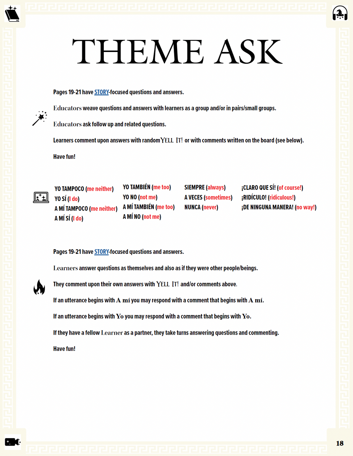 Communication Guide: Quijote y Yo: Estamos Tristes, Book Two in the Novice Low "Aventuras" Septology