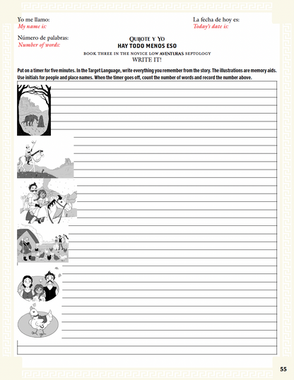Communication Guide: Quijote y Yo: Hay Todo Menos Eso, Book Three in the Novice Low "Aventuras" Septology