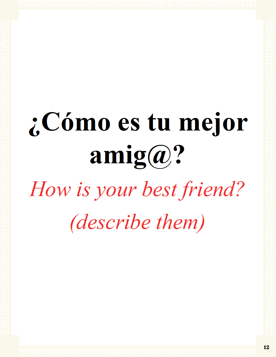 Communication Guide: Quijote y Yo: Somos Amigas, Book Four in the Novice Low "Aventuras" Septology