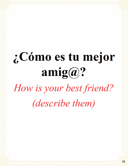 Communication Guide: Quijote y Yo: Somos Amigas, Book Four in the Novice Low "Aventuras" Septology