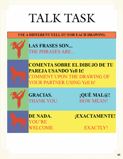 Communication Guide: Quijote y Yo: Vamos a Broadway, Book Five in the Novice Low "Aventuras" Septology