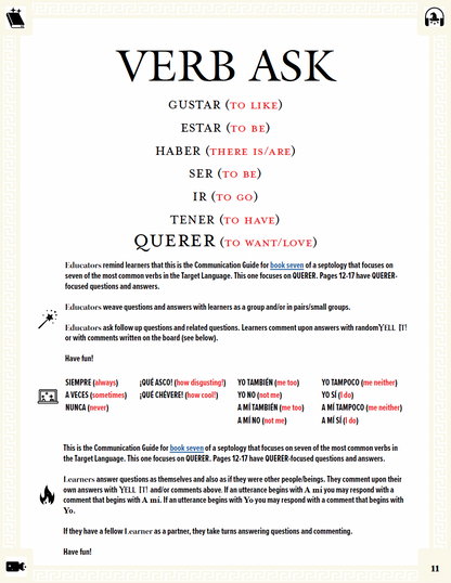 Communication Guide: Quijote y Yo: Queremos Muchas Cosas, Book Seven in the Novice Low "Aventuras" Septology