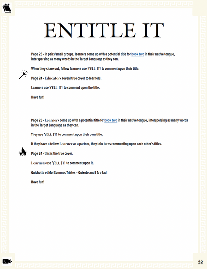 Communication Guide: Quichotte et Moi: Sommes Tristes, Book Two in the Novice Low "Aventures" Septology