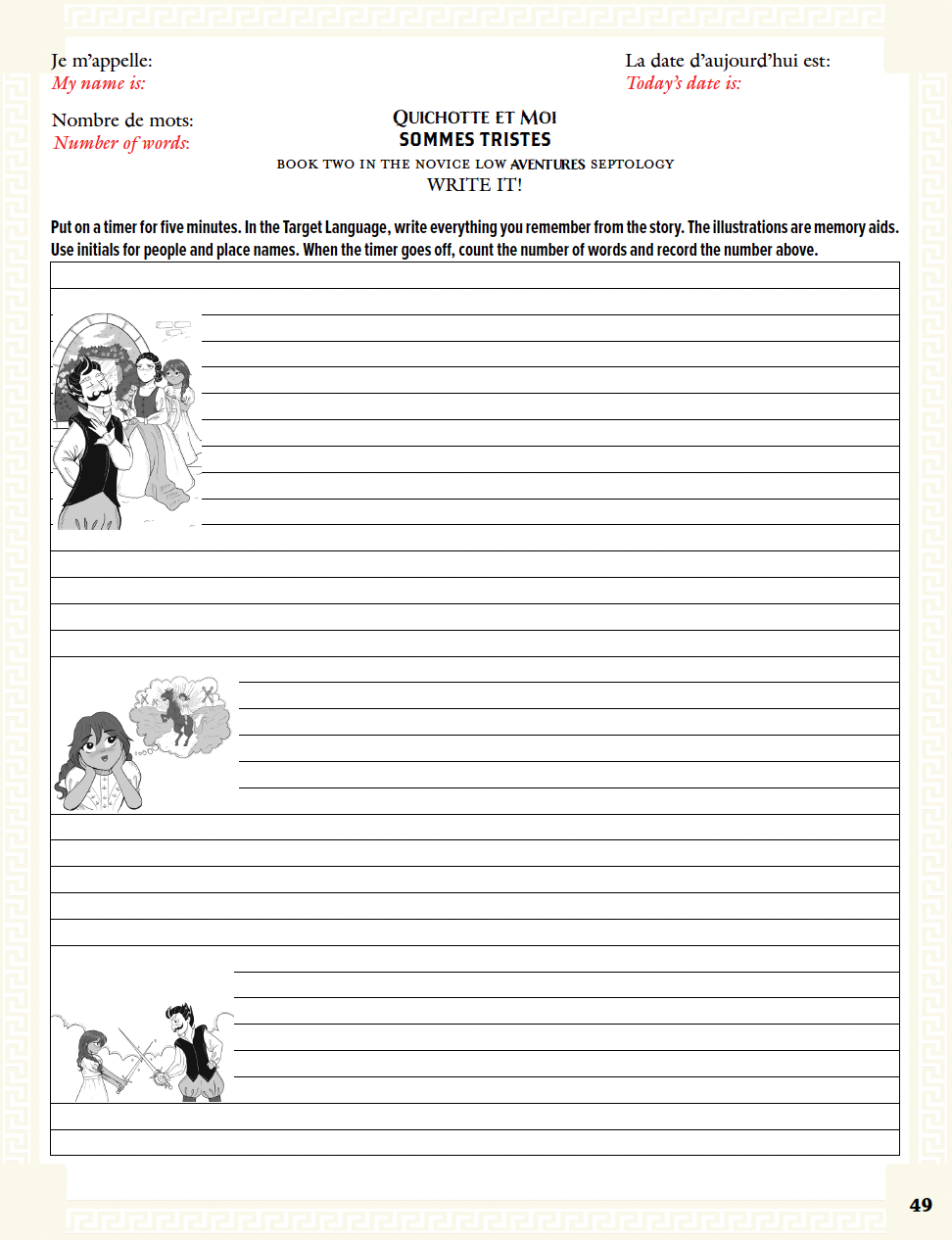 Communication Guide: Quichotte et Moi: Sommes Tristes, Book Two in the Novice Low "Aventures" Septology