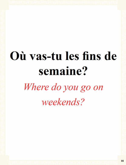 Communication Guide: Quichotte et Moi: Allons à Broadway, Book Five in the Novice Low "Aventures" Septology