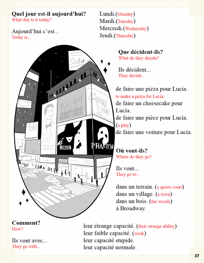 Communication Guide: Quichotte et Moi: Allons à Broadway, Book Five in the Novice Low "Aventures" Septology
