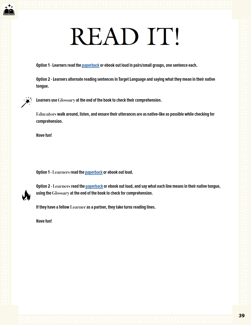 Communication Guide: Quichotte et Moi: Allons à Broadway, Book Five in the Novice Low "Aventures" Septology