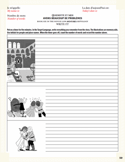 Communication Guide: Quichotte et Moi: Avons Beaucoup de Problèmes, Book Six in the Novice Low "Aventures" Septology