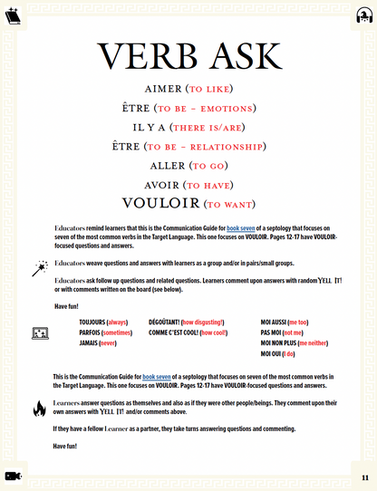 Communication Guide: Quichotte et Moi: Voulons Beaucoup de Choses, Book Seven in the Novice Low "Aventures" Septology